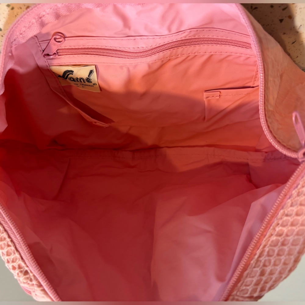 Vintage 1980s Space Sac Sling Shoulder Bag Pink Nylon‎ - Picture 12 of 16